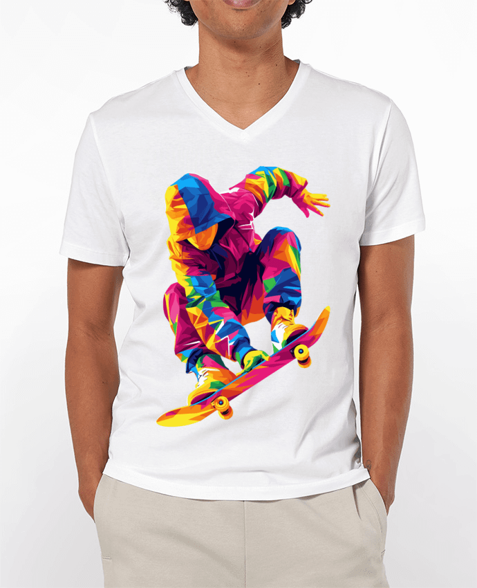 T-shirt homme Homme qui fait du Skate par KronoArt