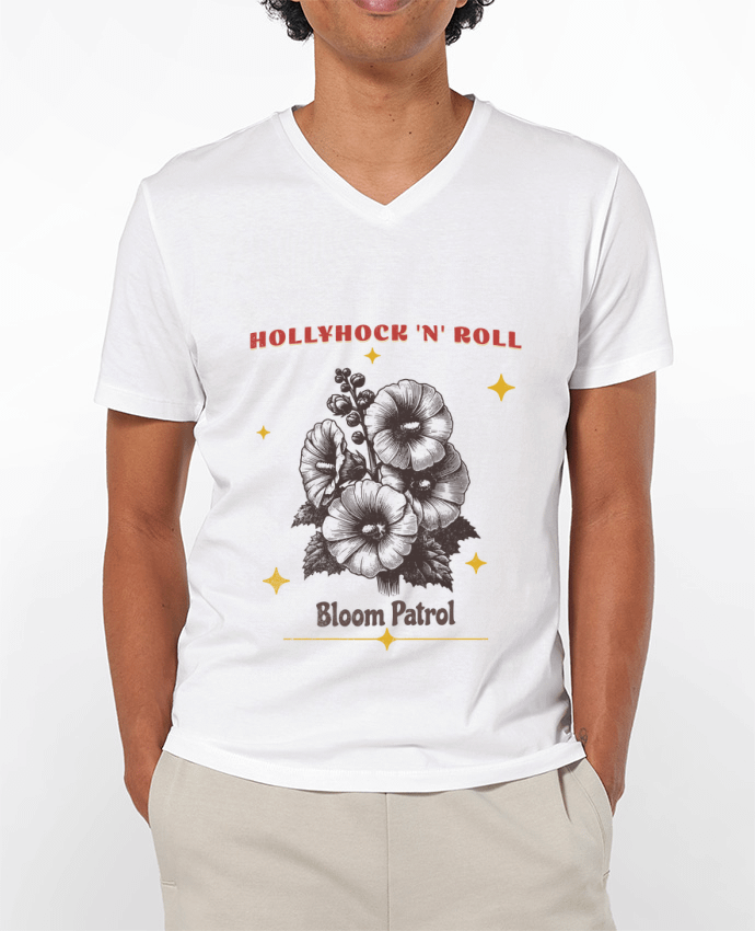 T-shirt homme Hollyhock 'n' Roll par Mona Designs