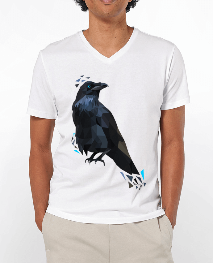 T-shirt homme Corbeau motif géométrique par MozKat Studio