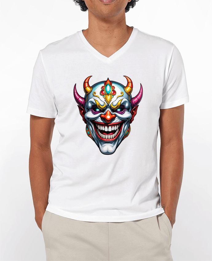 T-shirt homme MASQUE AVEC SOURIRE par 33designerarte