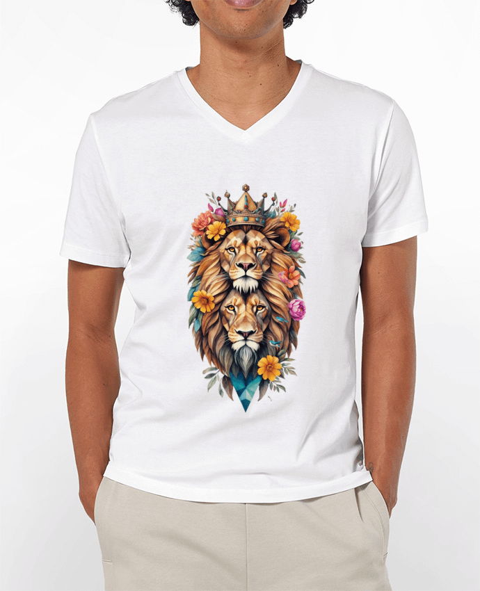 T-shirt homme Lions flowers par /wait-design