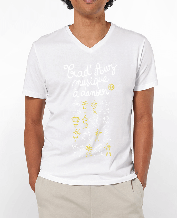 T-shirt homme TRADAUZ BLANC ET JAUNE par Trad'Auz