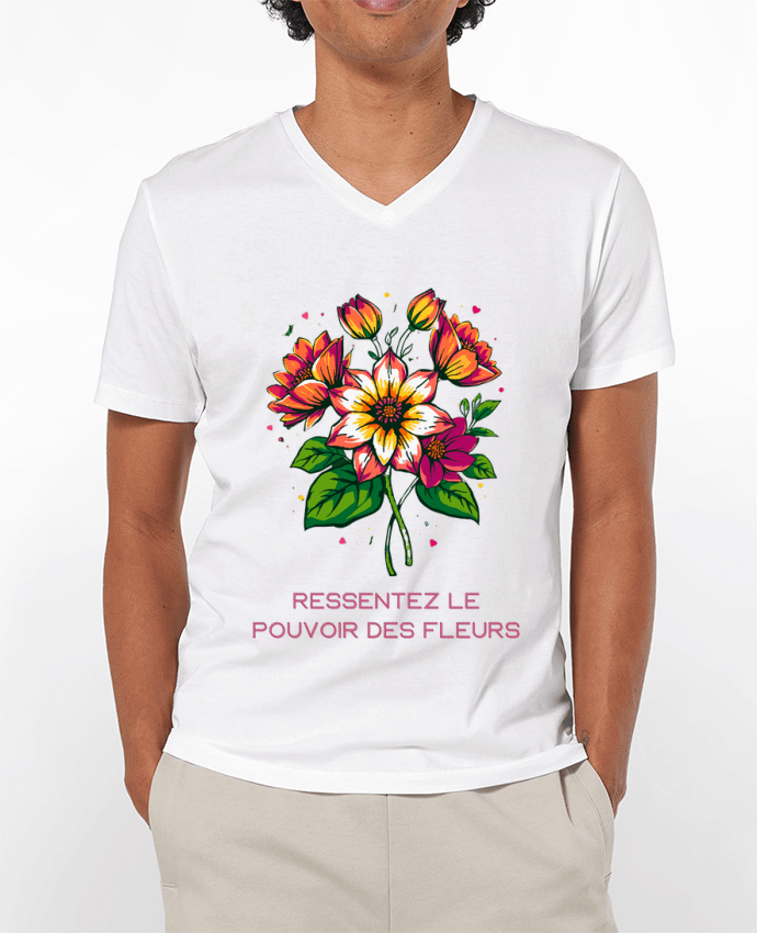 T-shirt homme Ressentez Le Pouvoir Des Fleurs par Phocea Editions