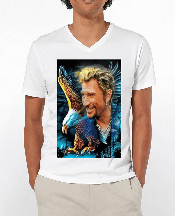 T-shirt homme Dessin de Johnny Hallyday par White Tiger 60