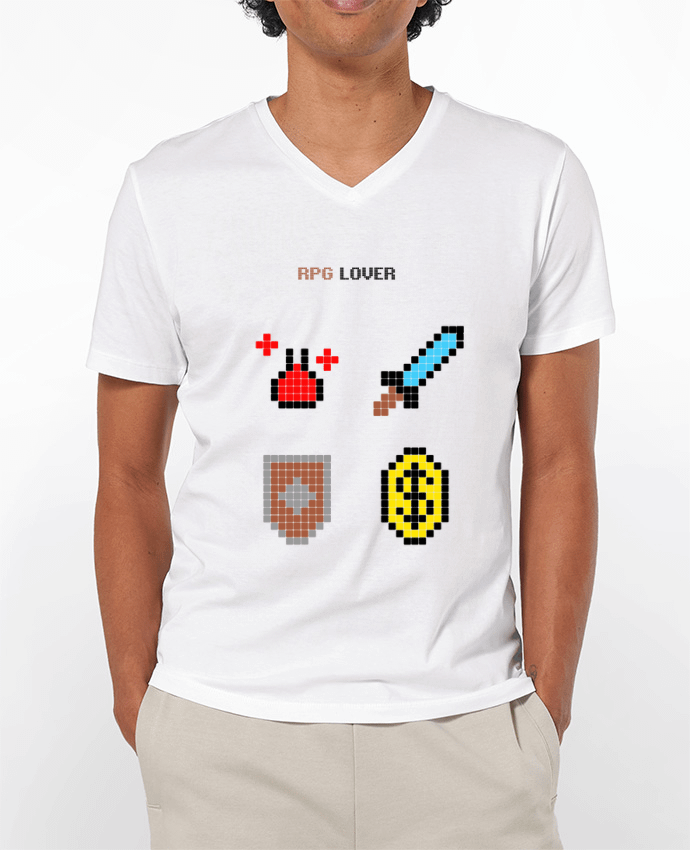 T-shirt homme Rigged Poker - Pixel Art - RPG Lover par Rigged Poker Shop