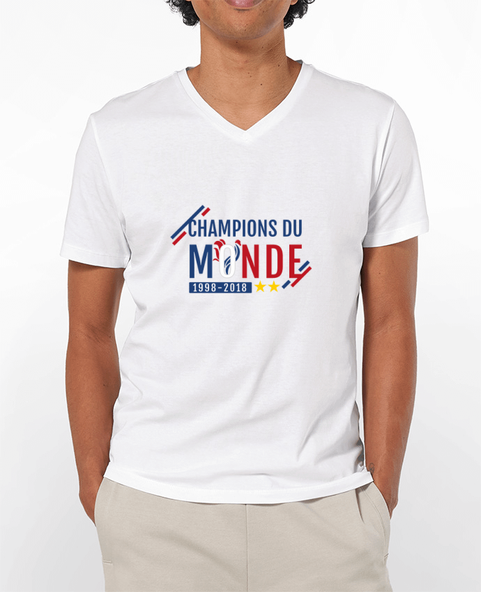 T-Shirt V-Neck Men 180g Champions du monde by Treiicy