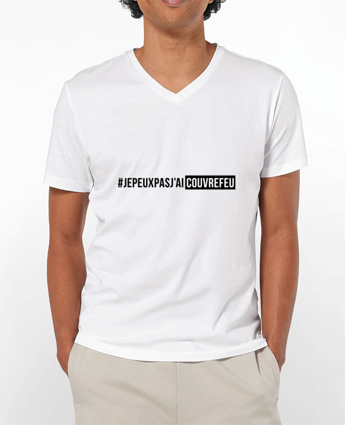 T-Shirt V-Neck Men 180g couvre-feu by MotorWave's