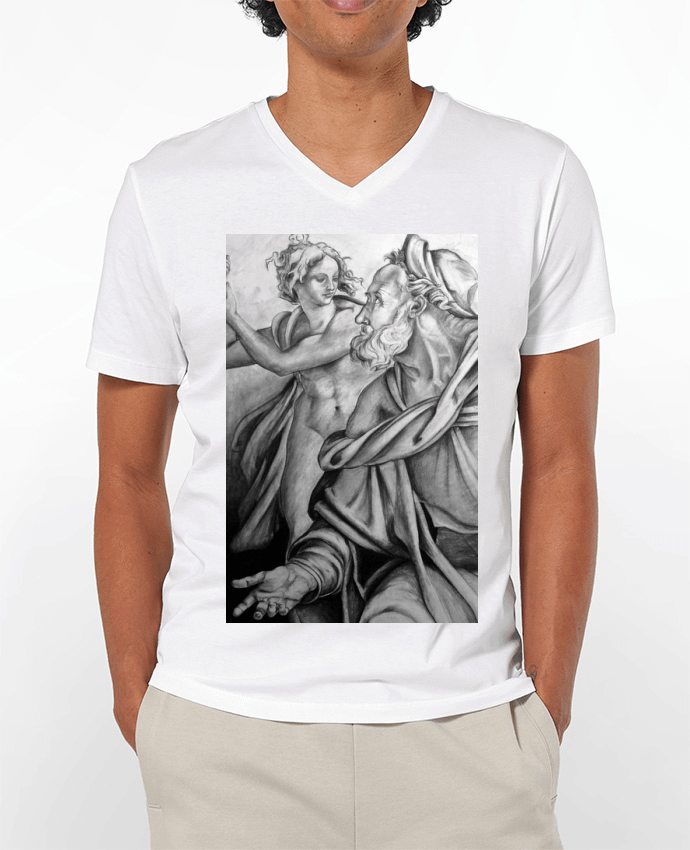 T-shirt homme Fusain reproduction Michel Ange par Simple Art