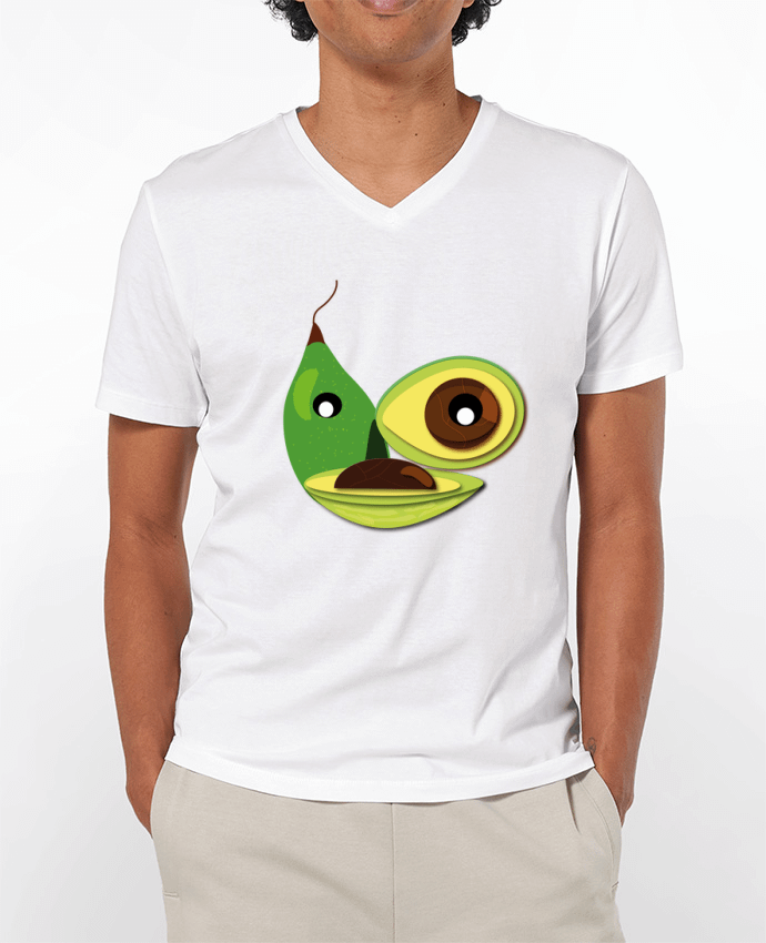 Camiseta Hombre Cuello en V 180g avocat por Fridaé