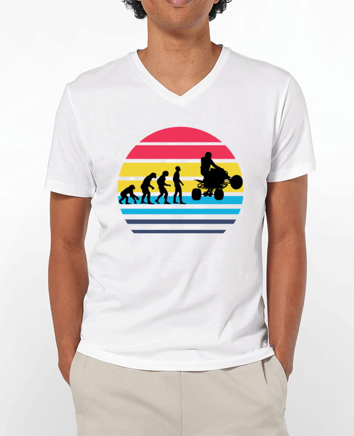T-shirt homme Evolution de l'humanité OFFROAD quad par Cheerocki
