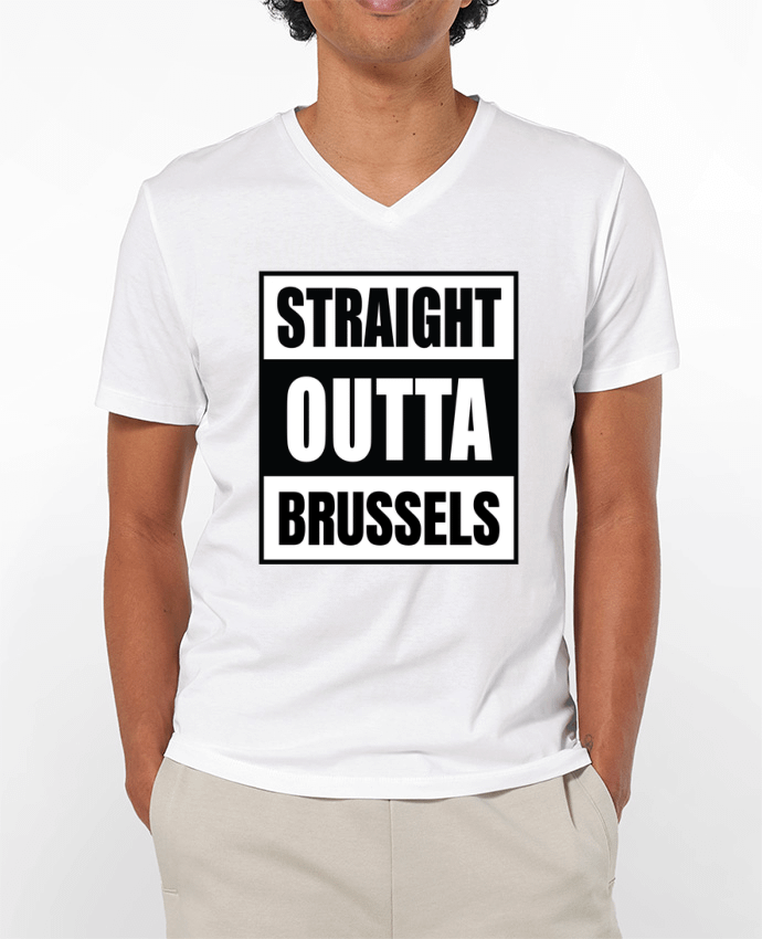 T-shirt homme Straight outta Brussels par Cheerocki