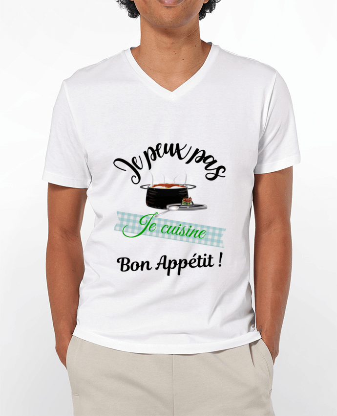 T-shirt homme je peux pas, je cuisine, bon appétit ! par Fridaé