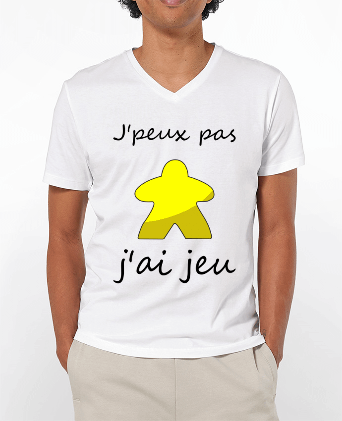 T-shirt homme j'peux pas j'ai jeu meeple jaune par Le Repaire des Joueurs