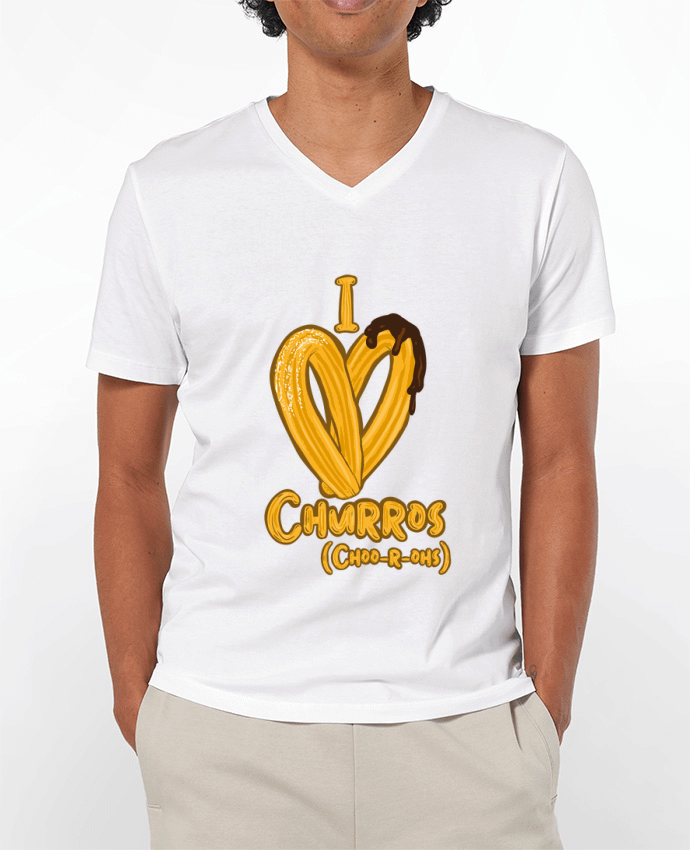 T-shirt homme I love churros par Darkafreak