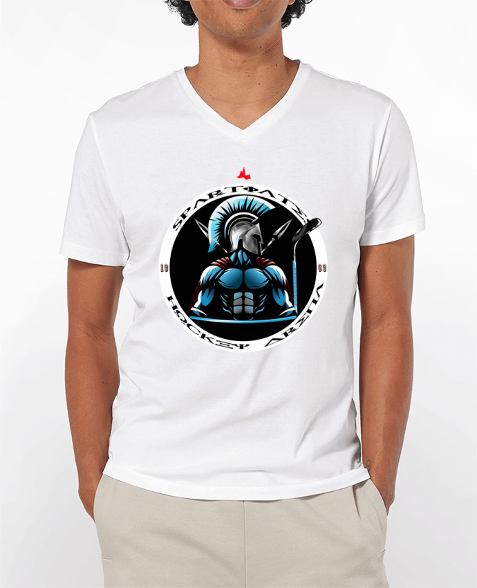 T-Shirt V-Neck Men 180g Hockey player, Sbytiates HOCKEY ARENA - Marseille by Bobraïs