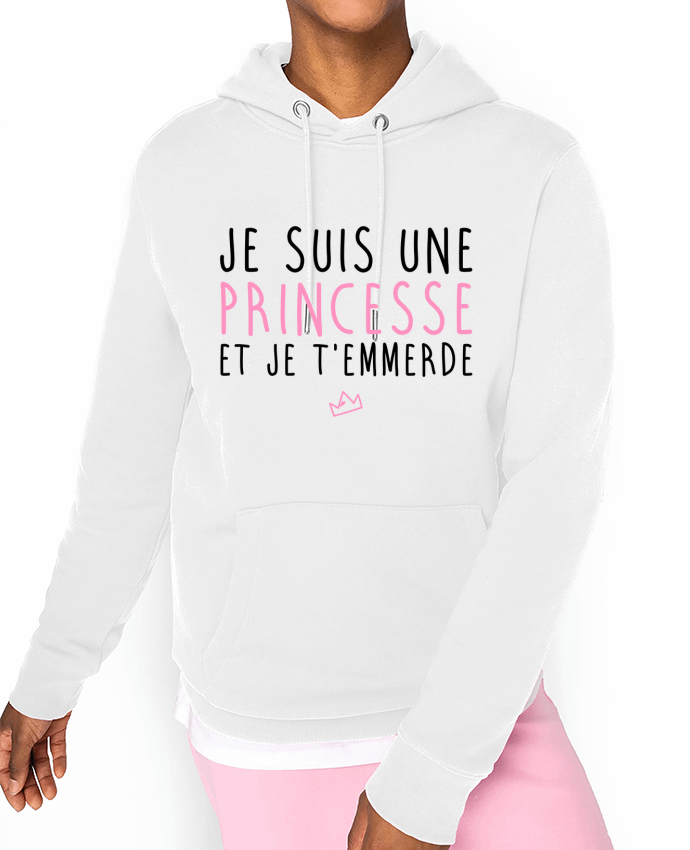 Hoodie Je suis une princesse et je t'emmerde Par La boutique de Laura