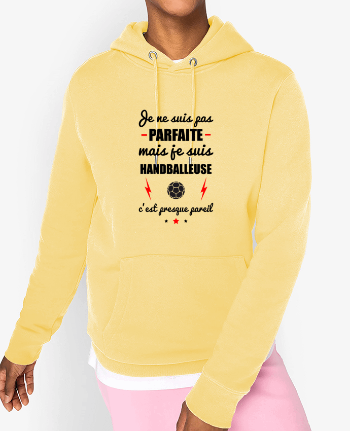 Hoodie Je ne suis pas parfaite mais je suis handballeuse c'est presque pareil Par Benichan