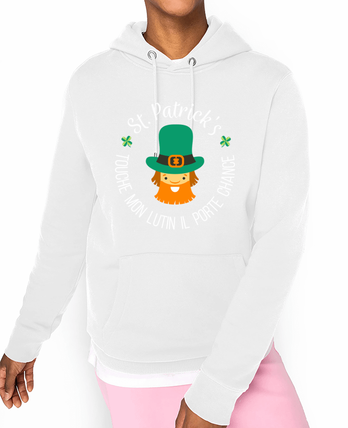 Hoodie Saint Patrick, Touche mon lutin il porte chance Par tunetoo