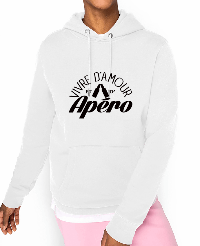 Hoodie Vivre d'Amour et d'Apéro Par Freeyourshirt.com