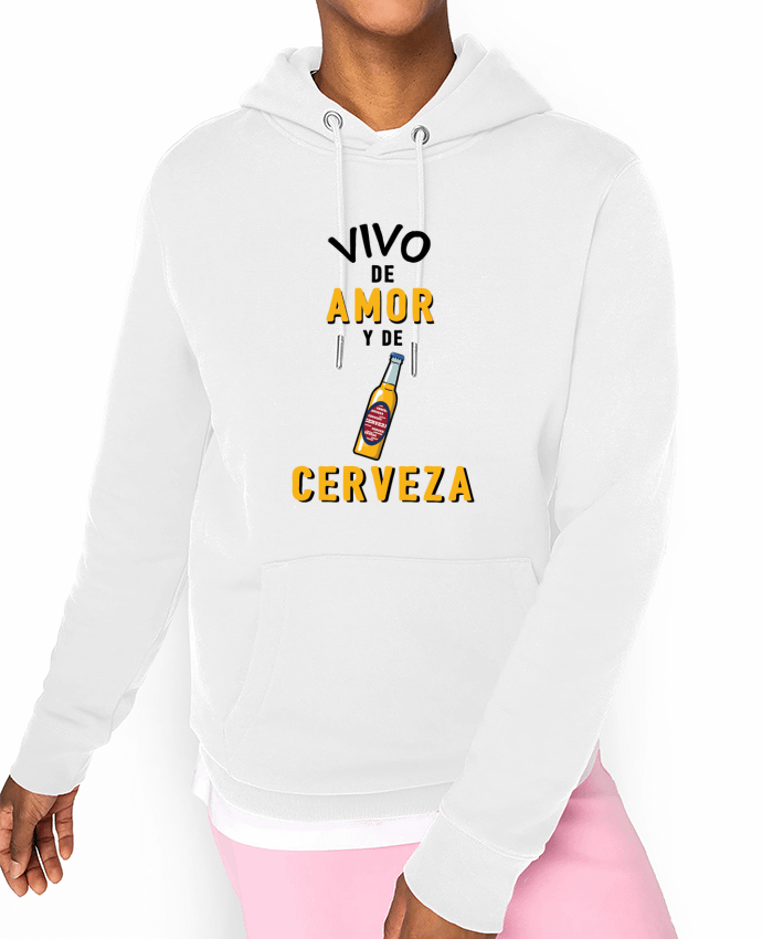 Hoodie Vivo de amor y de cerveza Par tunetoo