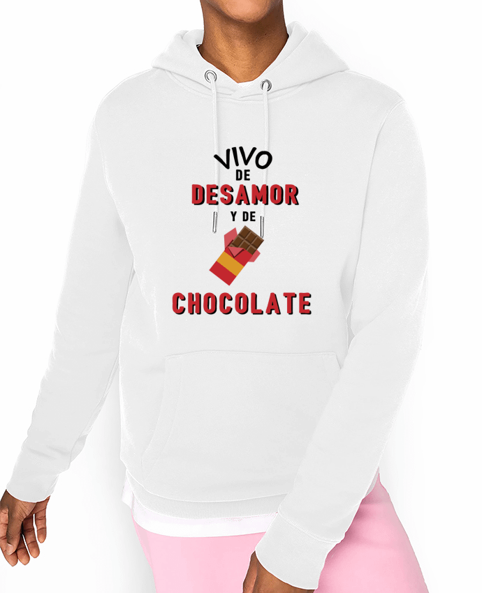 Hoodie Vivo de desamor y de chocolate Par tunetoo