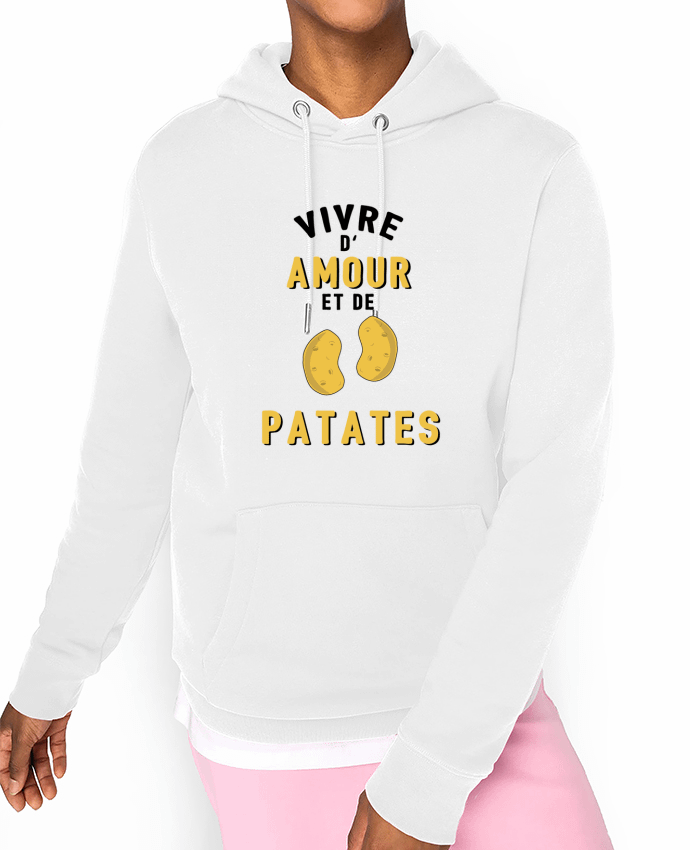 Hoodie Vivre d'amour et de patates Par tunetoo