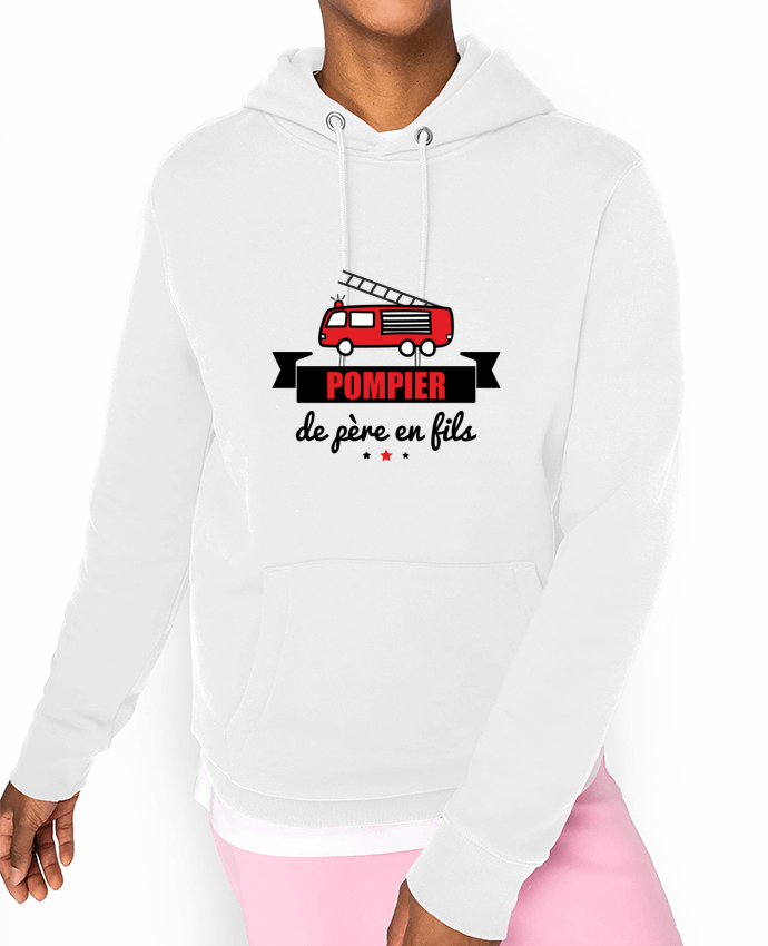 Hoodie Pompier de père en fils, pompier Par Benichan