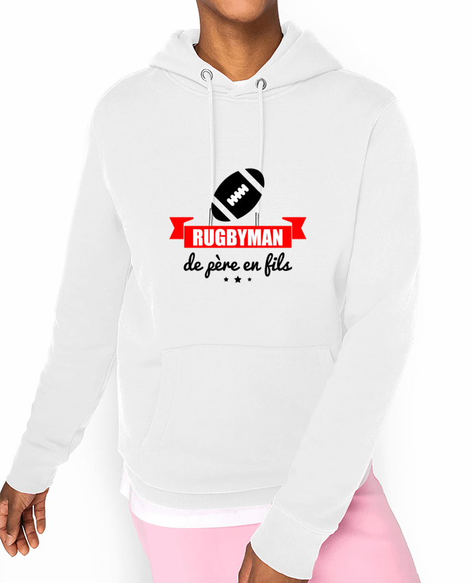 Hoodie Rugbyman de père en fils, rugby, rugbyman Par Benichan