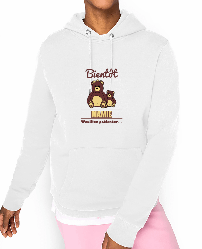 Hoodie Bientôt Mamie, future grand-mère, ourson, famille, grossesse Par Benichan