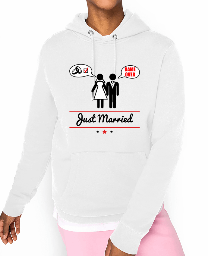 Hoodie Just married, juste mariés Par Benichan