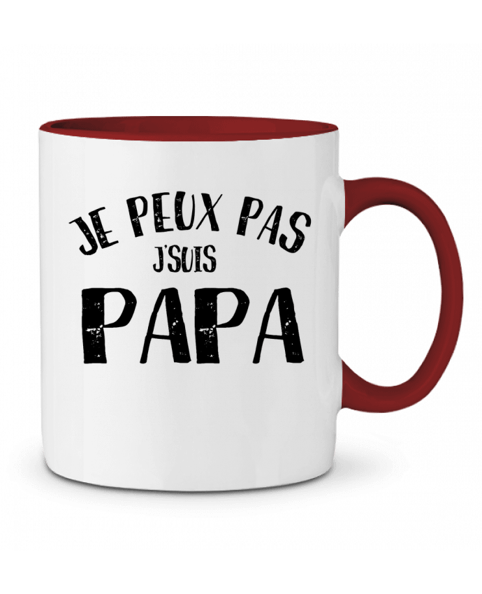 Mug bicolore Je Peux Pas J'Suis Papa NumericEric
