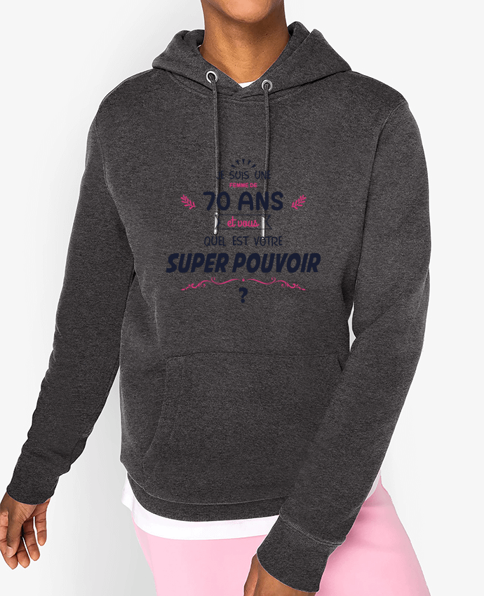 Hoodie 70 ans Super Pouvoir - Anniversaire Par tunetoo