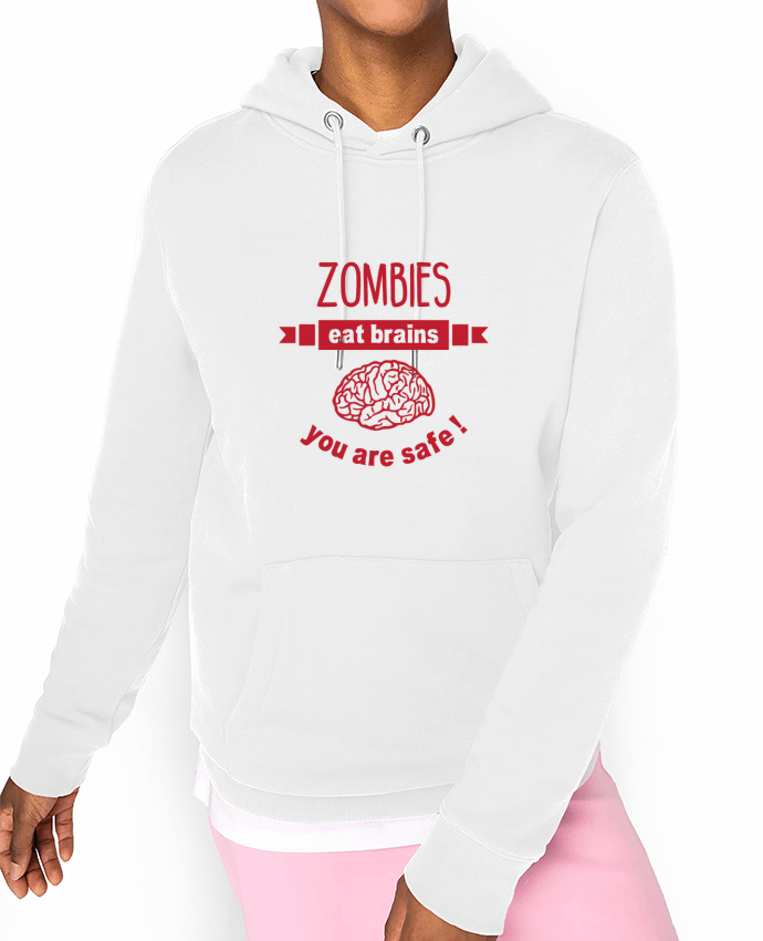 Hoodie Zombies eat brains, you are safe ! Par tunetoo