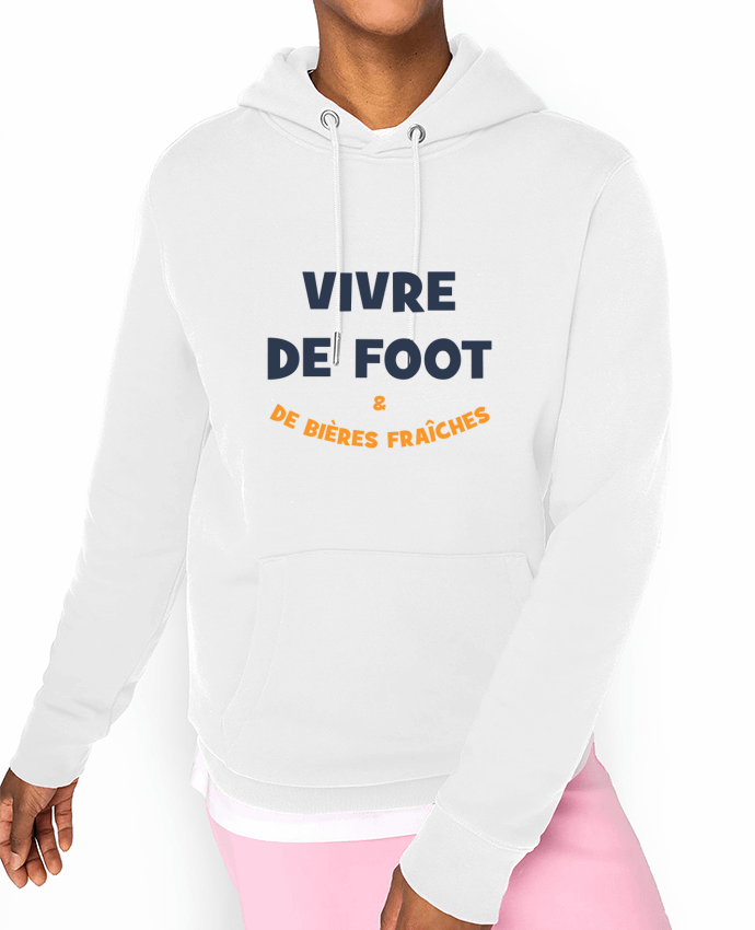 Hoodie Vivre de foot et de bières fraîches Par tunetoo