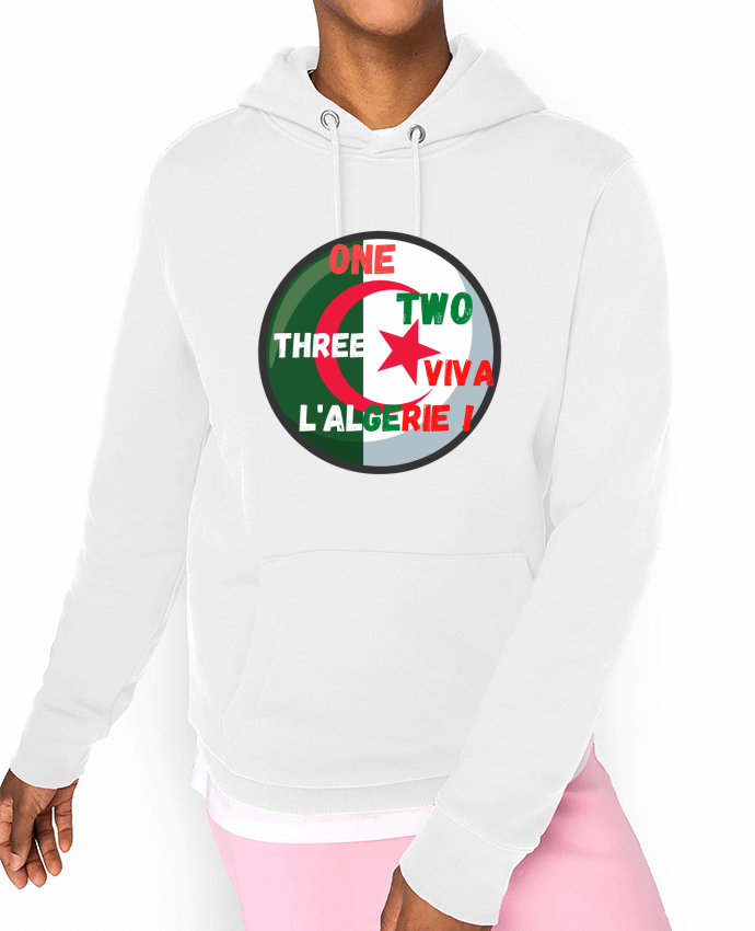 Hoodie one,two,three,viva l’Algérie Par Anastasia