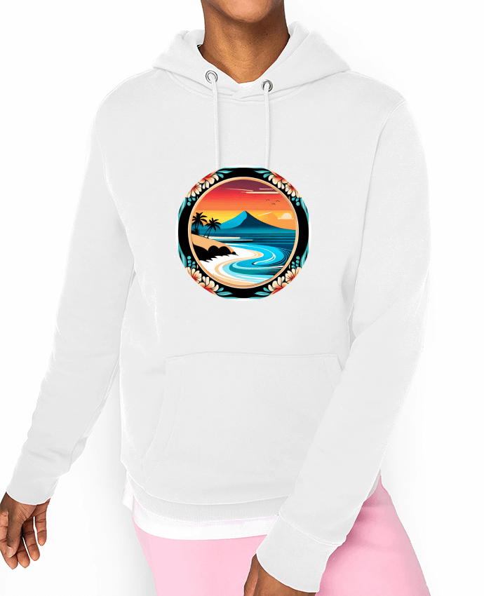 Hoodie plage fleurie Par EliseDesign