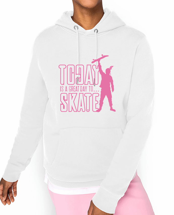 Hoodie Today is a Great Day to Skate - Pink Par Geronimo Gorilla SylverBack