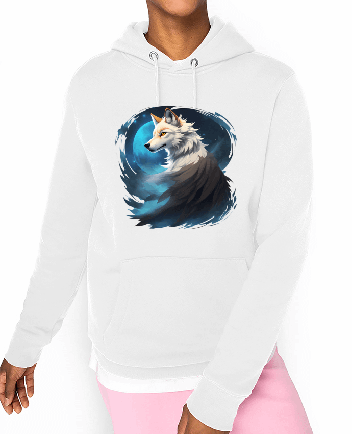 Hoodie La Lueur du Loup : Entre Ténèbres et Mystère Par ALXCOOZ1 DESIGN