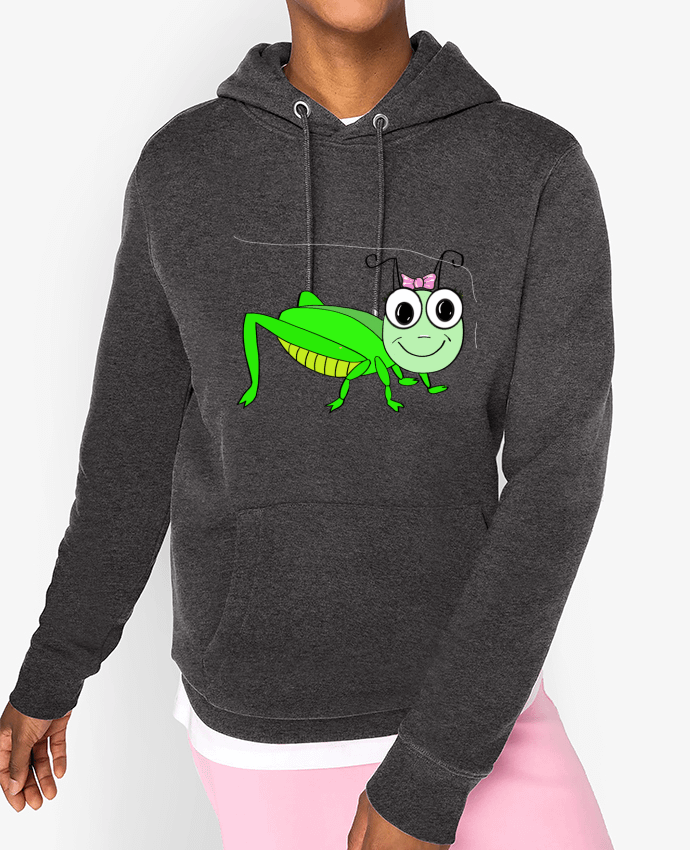 Hoodie Mademoiselle Criket, sauterelle Par Bief Designs.