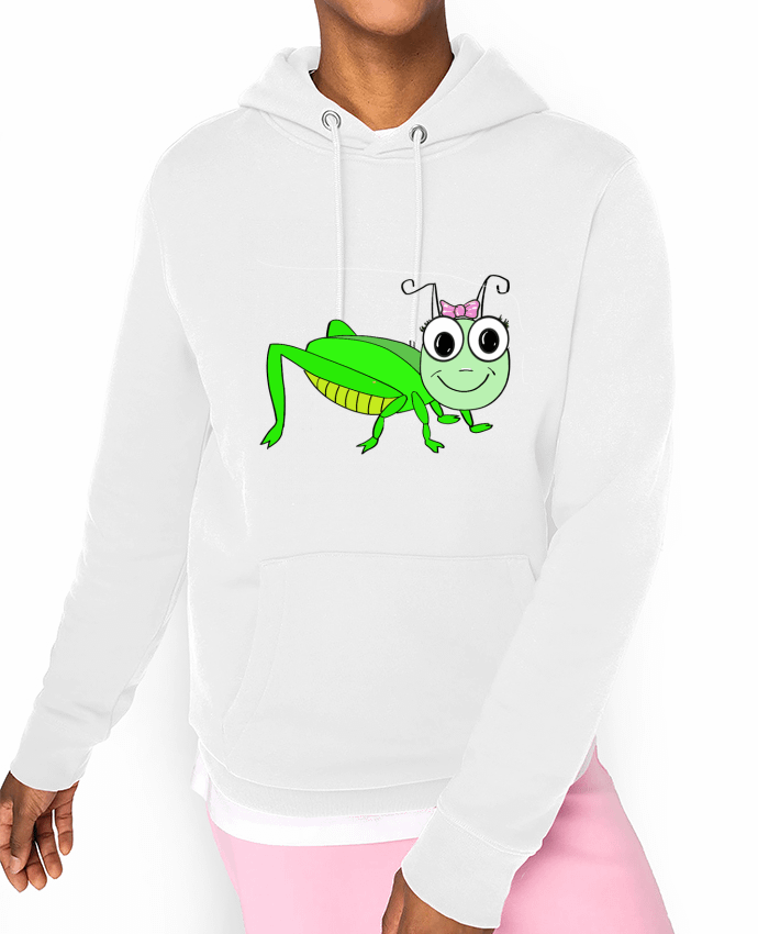 Hoodie Mademoiselle Criket, sauterelle Par Bief Designs.