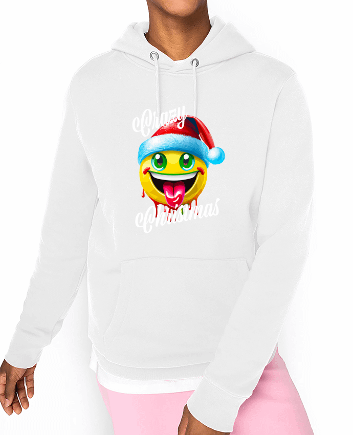 Hoodie Emoji Noël tire la langue. Crazy Christmas Par Featheart