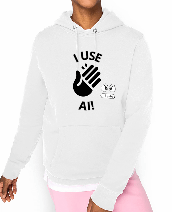 Hoodie INTELLIGENCE ARTIFICIELLE MOTIF NOIR ET BLANC Par LIAMRIVIERART