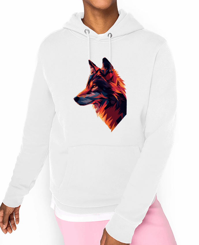 Hoodie Illustration de Loup stylisé Par KronoArt