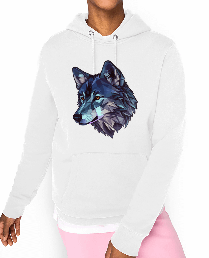 Hoodie Loup stylisé, géométrique Par KronoArt