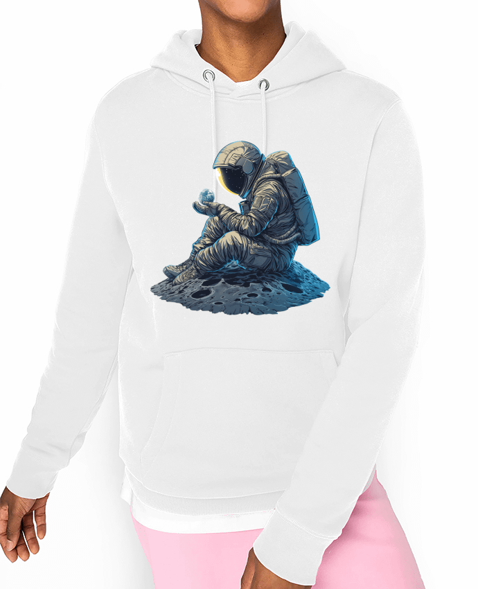 Hoodie Un astronaute observe la Terre Par KronoArt