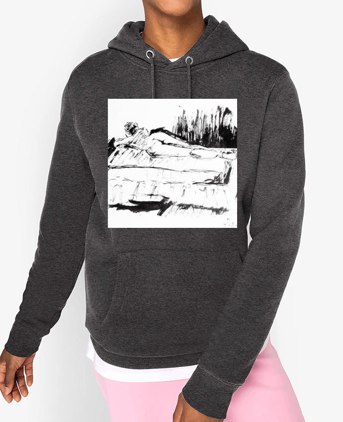 Hoodie Dessin à la plume en noir et blanc Par Simple Art