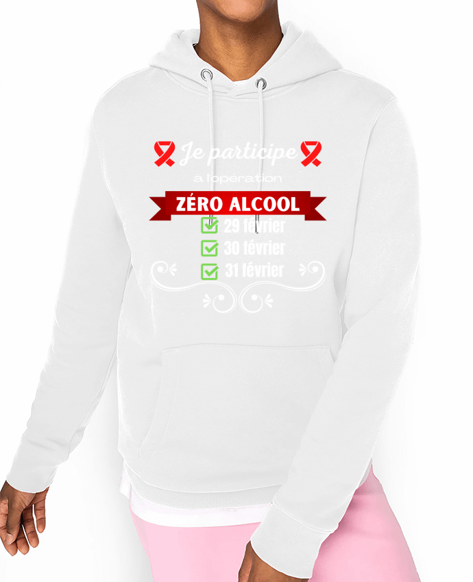 Hoodie Je participe à l'opération zéro alcool v2 Par Cheerocki