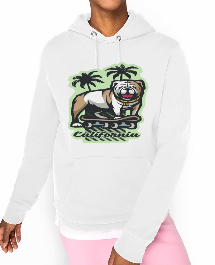 Hoodie Cool bulldog sur Skateboard California Par TrendCadeaucool