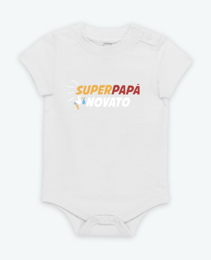 Body Bebé Manga Corta Superpapá novato por tunetoo
