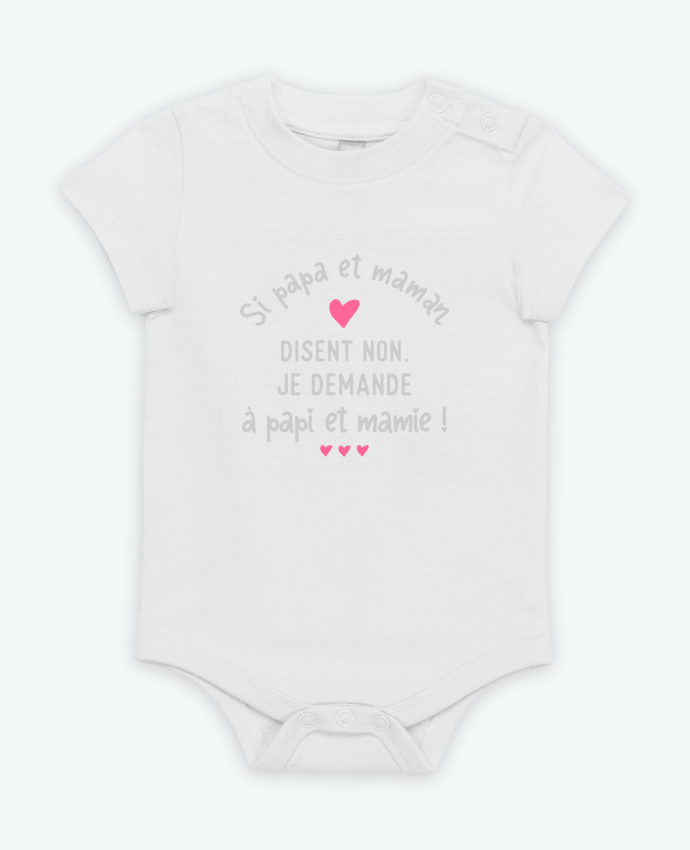 Body bébé Papa et maman disent non cadeau naissance par Original t-shirt
